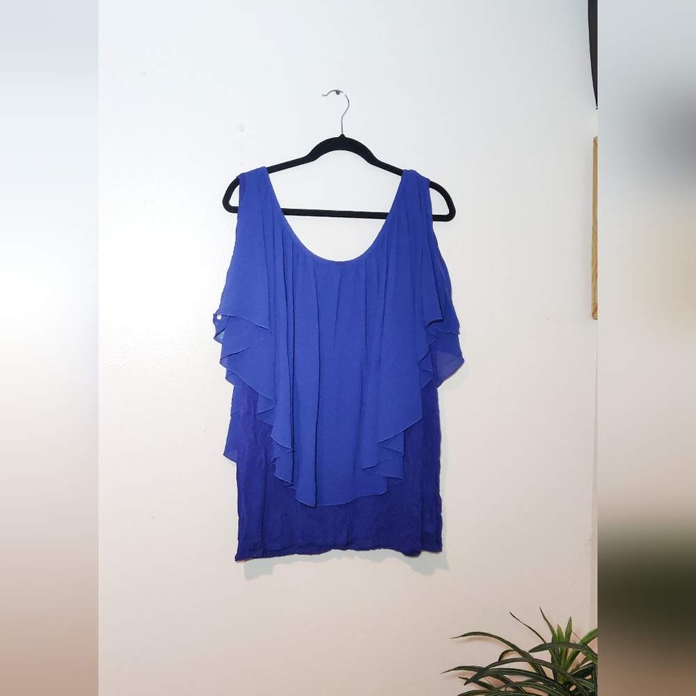 Layered Cold Shoulder Top